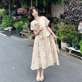 Pinnacle Milan Almond Floral Cheongsam Dress