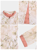 Dame Pink Yellow Pattern Cheongsam Top