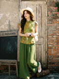 Helena 2-Piece Black Print Mandarin Collar Cheongsam Set