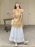 Chord 2-Piece Embroidered Cheongsam Top Set