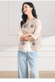 Dara 2-Piece Pink Pattern Cheongsam Top