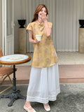 Chord 2-Piece Embroidered Cheongsam Top Set