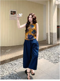 Matriarch 2-Piece Vintage Print Cheongsam Set