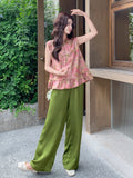 Nerida 2-Piece Printed Vest Cheongsam Set