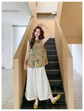 Kalina 2-Piece Embroidered Top and Pants Set Cheongsam
