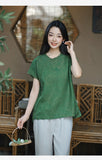 Sage Sparks Qipao Cheongsam Top
