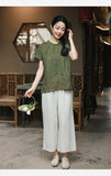 Sage Sparks Qipao Cheongsam Top