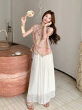 Mila 2-Piece Gradient Ink Cheongsam Set