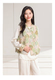 Haute 2-Piece Green Rice Pattern Cheongsam Set