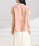 Ulyana Crabapple Pink Jacquard Cheongsam Top