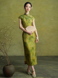 Celeste Ornamental Plus Size Daily Wear Stunning Cheongsam Qipao Dress