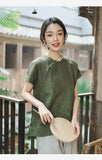Sage Sparks Qipao Cheongsam Top