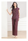 Imogen 2-Piece Plum Purple Khaki Cheongsam Set
