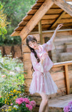 Sunflower 2-Piece Gradient Peach Pink Cheongsam Top