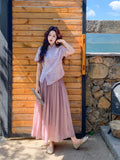 Katerina 2-Piece Pink Mandarin Collar Cheongsam Set