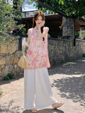 Nebula 2-Piece Black Frog-Button Cheongsam Top
