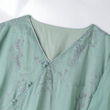 Deneb Pristine Embroidered Elegant Cheongsam Qipao Dress