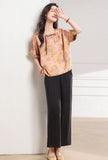 Shimmer 2-Piece Light Green Floral Cheongsam Set