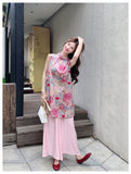 Ruby 2-Piece Floral Print Vest Set Cheongsam
