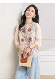 Dara 2-Piece Pink Pattern Cheongsam Top