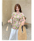 Dazzle 2-Piece Printed Cheongsam Top Set