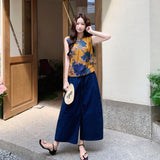 Matriarch 2-Piece Vintage Print Cheongsam Set