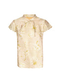 Theodora Yellow Green Short Sleeve Cheongsam Top