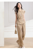 Imogen 2-Piece Plum Purple Khaki Cheongsam Set