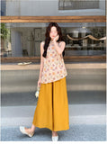 Xiomara 2-Piece Print Sleeveless Cheongsam Set