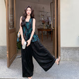 Eden 2-Piece Floral Ruffle Top Set Cheongsam