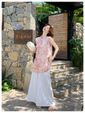 Nebula 2-Piece Black Frog-Button Cheongsam Top