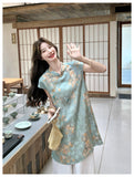 Queen 2-Piece Floral Print Cheongsam Top
