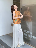 Honored 2-Piece Green Print Cheongsam Set