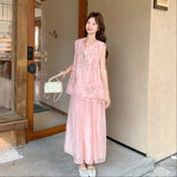 Clarity 2-Piece Pink Embroidered Cheongsam Set