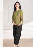 Azalea Floral Print Relaxed Cheongsam Top