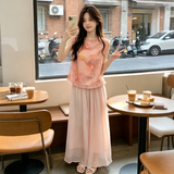 Cora 2-Piece Pink Floral Cheongsam Set
