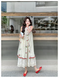 Narcissus 2-Piece Embroidered Cheongsam Set