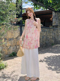 Nebula 2-Piece Black Frog-Button Cheongsam Top