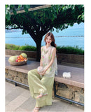 Monarch 2-Piece Green Printed Cheongsam Top
