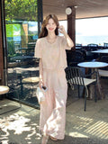 Gina 2-Piece Lace Embroidered Cheongsam Set