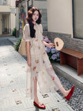 Kiara 2-Piece Floral Print Cheongsam Set