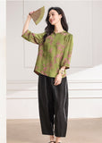 Azalea Floral Print Relaxed Cheongsam Top