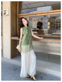 Kassandra 2-Piece Floral Print Cheongsam Top