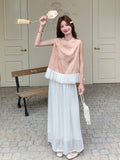 Acclaimed 2-Piece Ruffle Print Cheongsam Top