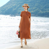Nora Light Yellow Striped Cheongsam Dress