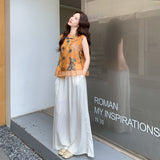 Honored 2-Piece Green Print Cheongsam Set