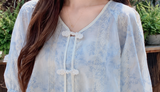 Gentle 2-Piece Jacquard Summer Cheongsam Set