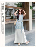 Equinox 2-Piece Ink-Dye Satin Cheongsam Set