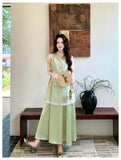 Marcelline 2-Piece Embroidered Cheongsam Top Set