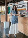 Sabrina 2-Piece Sleeveless Top Set Cheongsam